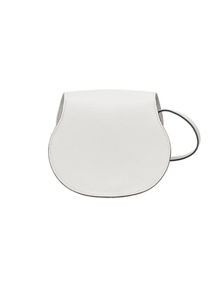 Marcie Small Saddle Bag in Light Cloud