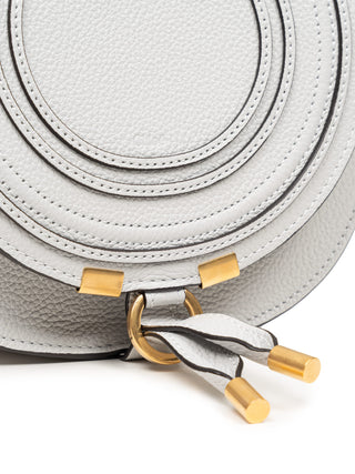 Marcie Small Saddle Bag in Light Cloud