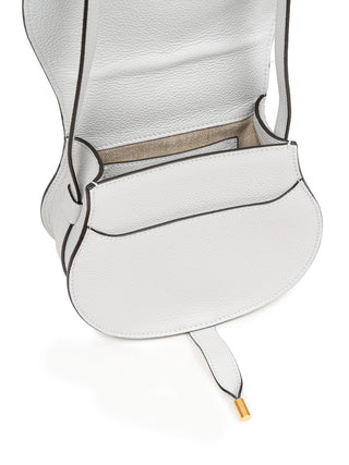 Marcie Small Saddle Bag in Light Cloud