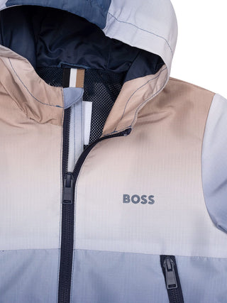 Windbreaker mit Farbverlauf - Blau/Beige