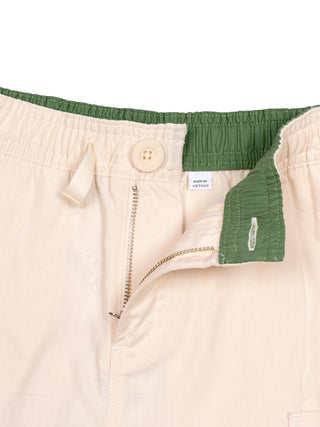 Ripstop Shorts mit Logo - Hellbeige
