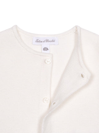 Strickjacke aus Baumwolle - Ecru