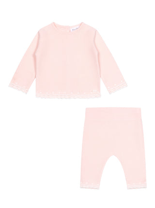 Strickset aus Pullover und Hose – Rose