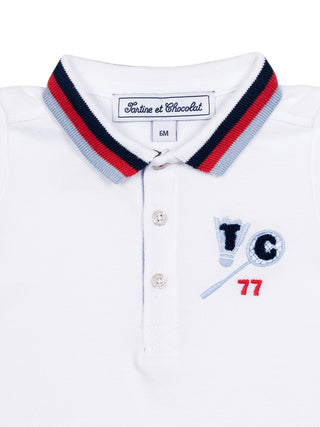 Poloshirt Badminton - Weiß