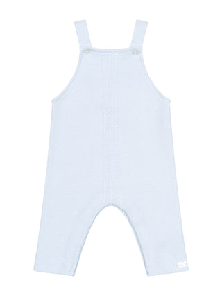 Strick-Latzhose - Hellblau