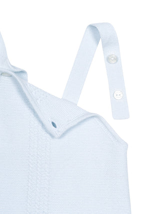 Strick-Latzhose - Hellblau