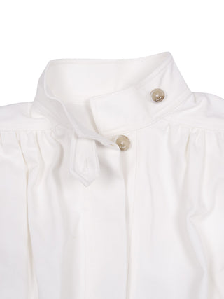 Bestickte Jeansjacke - Cremeweiß