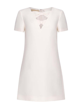 Kurzärmliges Kleid mit Schleifen-Details