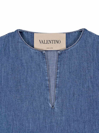 Denim-Kleid mit aufgesetzten Taschen