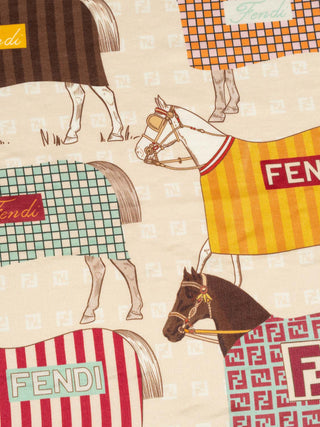 Seidentuch mit Cavalli-Print - Multicolor