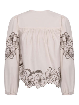 Elinor Bluse mit Blumen-Stickerrei