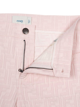 Hose aus FF-Jacquard - Hellrosa