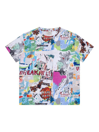 T-Shirt mit Basquiat-Print - Multicolor