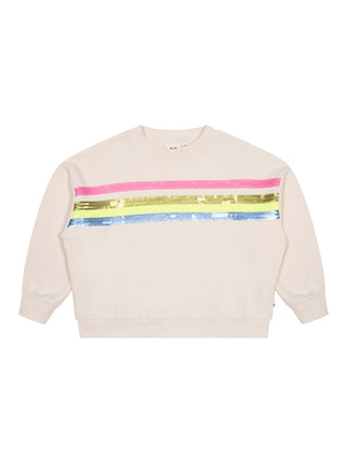 Violetta Sweater mit Pailletten – Beige