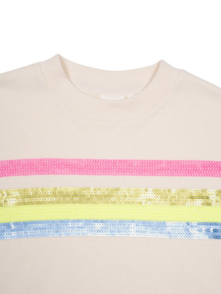 Violetta Sweater mit Pailletten – Beige