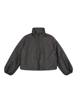 Kamleya Jacke mit gestepptem Blumenmotiv - Oliv