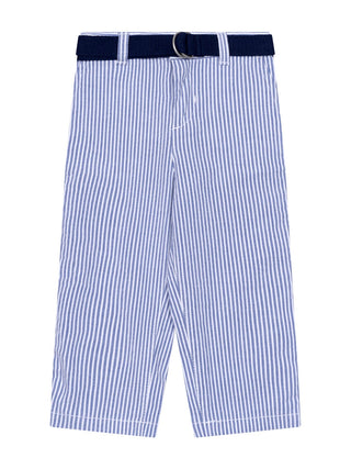 2-Teiler aus Polohemd und Hose - Weiß/Blau