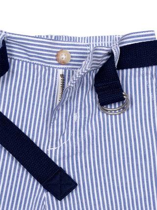 2-Teiler aus Polohemd und Hose - Weiß/Blau