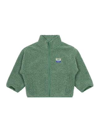 Teddyjacke mit Stehkragen - Grün