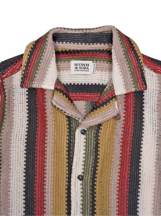 Gestreiftes Strickhemd - Multicolor