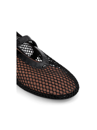 Flache Ballerinas aus Netzstoff