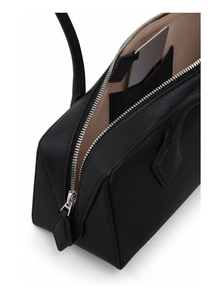 Mittelgroße Tasche Le Teckel aus glänzendem Ziegenleder