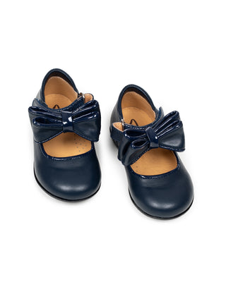 Riemchen-Ballerina - Marineblau