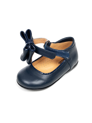 Riemchen-Ballerina - Marineblau