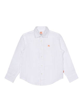 Bart Leinenhemd mit Logo OL - Weiß