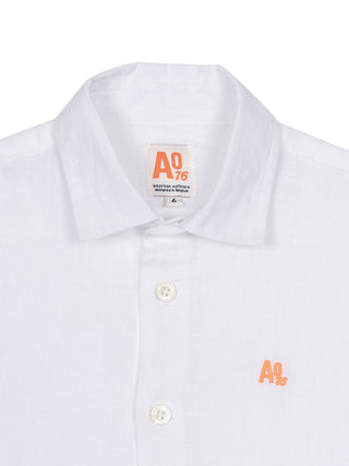 Bart Leinenhemd mit Logo OL - Weiß