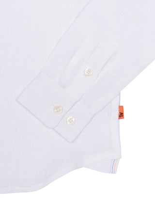 Bart Leinenhemd mit Logo OL - Weiß