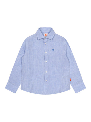 Bart Leinenhemd mit Logo OL - Blau