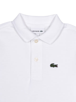 Piqué-Poloshirt mit Logo - Weiß
