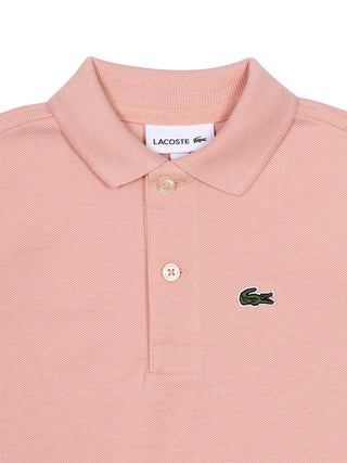 Piqué-Poloshirt mit Logo - Peach
