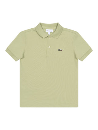 Piqué-Poloshirt mit Logo - Hellgrün