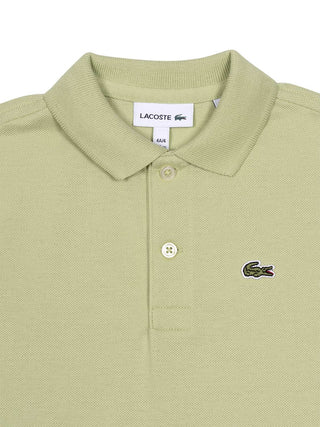 Piqué-Poloshirt mit Logo - Hellgrün