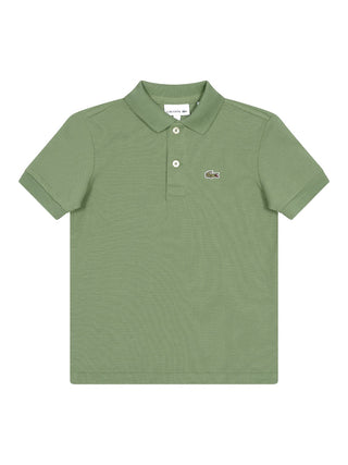 Piqué-Poloshirt mit Logo - Dunkelgrün