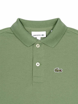 Piqué-Poloshirt mit Logo - Dunkelgrün