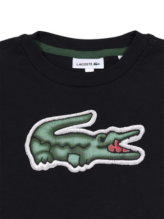 T-Shirt mit Logo-Patch - Schwarz