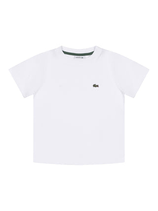 T-Shirt mit Logo-Patch - Weiß