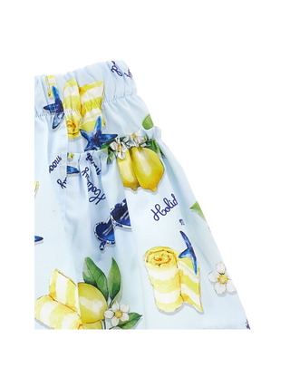 Shorts mit Zitronenmuster