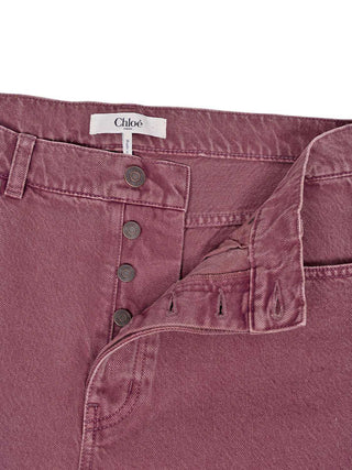 Jeans in Beerenrosa