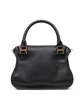 Marcie aus genarbtem Leder in Schwarz