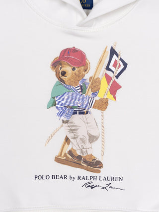 Hoodie mit Polobär - Weiß