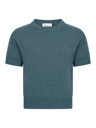 Kurzarm Pullover in Verde