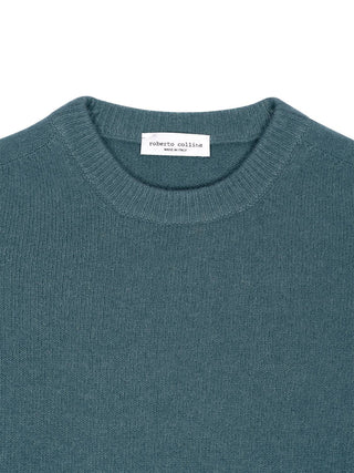 Kurzarm Pullover in Verde