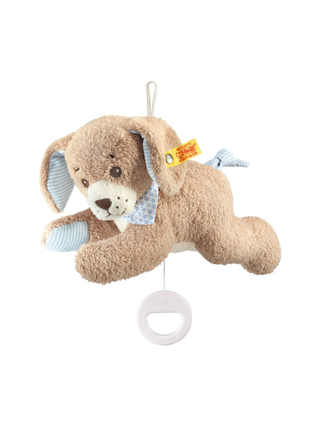 Gute Nacht Hund Spieluhr 22 cm Blau