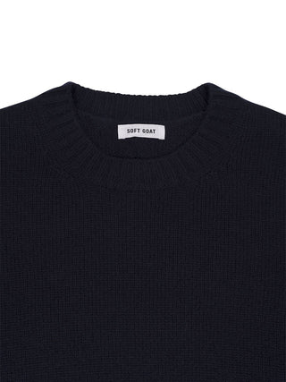Chunky Rundhalspullover in Schwarz