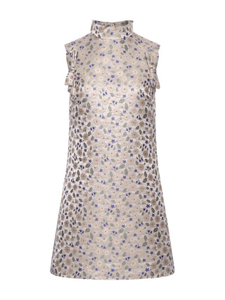 Kleid mit Blumenmuster und Schleifen-Details