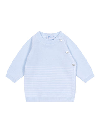 Wickelpulli mit Streifen - Hellblau